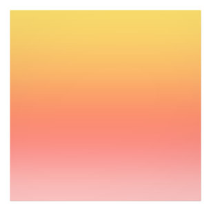 Plain colours - Yellow to Misty Pink ombre Photo Print