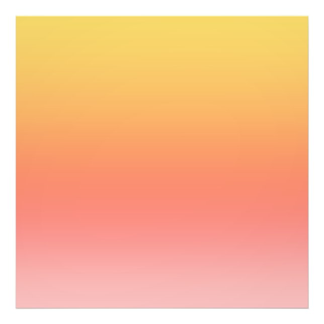 Plain colours - Yellow to Misty Pink ombre Photo Print (Front)