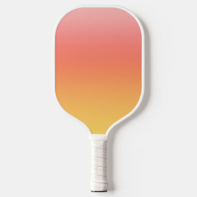 Plain colours - Yellow to Misty Pink ombre Pickleball Paddle (Front)