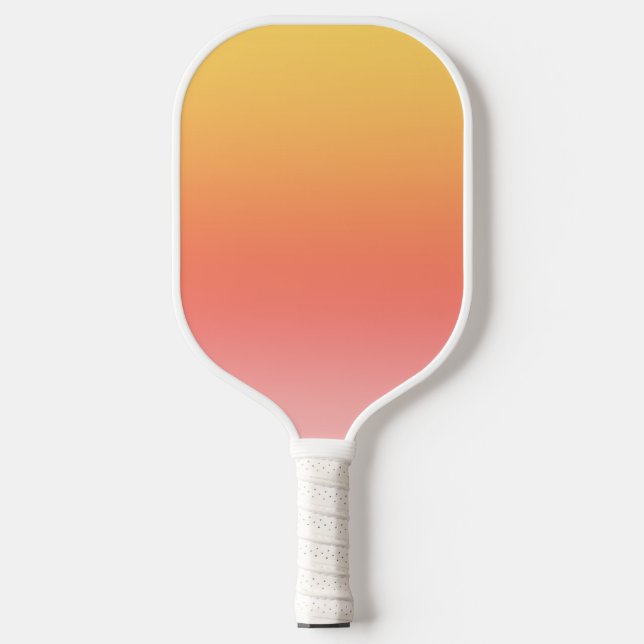 Plain colours - Yellow to Misty Pink ombre Pickleball Paddle (Front)