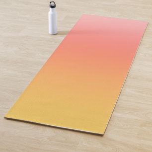 Plain colours - Yellow to Misty Pink ombre Yoga Mat