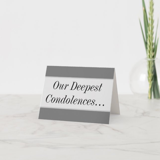 Plain Condolences Card (Front)