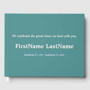Plain, Conservative Memorial Guestbook