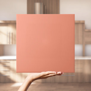 Plain Coral Pink Solid Colour Tile