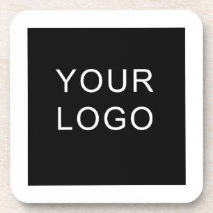 Plain Customisable Business Corporate Logo Design  Coaster