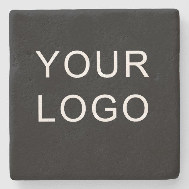 Plain Customisable Business Corporate Logo  Stone Coaster (Front)