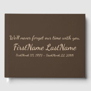 Plain & Customised Wake Service Guestbook