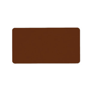 Plain dark brown solid colour background blank label