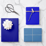 Plain Dark Medium Steel Blue Shades 3 Tones Wrapping Paper Sheet<br><div class="desc">Dive into the essence of sophistication with our Plain Dark Medium Steel Blue Shades Wrapping Paper. This trio of Dark Blue, Medium Blue, and Steel Blue hues creates a harmonious blend that speaks volumes. Elevate your gift presentations, making each moment memorable. Unveil the art of giving with a touch of...</div>