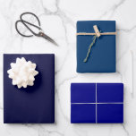 Plain Dark Midnight Navy Blue Shades 3 Tones Wrapping Paper Sheet<br><div class="desc">Dive into the essence of sophistication with our Plain Dark Midnight Navy Blue Shades Wrapping Paper. This trio of Dark Midnight Blue, Midnight Blue, and Navy Blue hues creates a harmonious blend that speaks volumes. Elevate your gift presentations, making each moment memorable. Unveil the art of giving with a touch...</div>