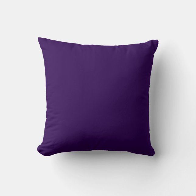 Plain Dark Purple Background Cushion (Front)