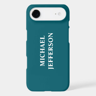 Plain Dark Teal Colour Personalised Custom Name