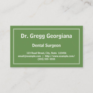Plain Dental Surgeon Business Card