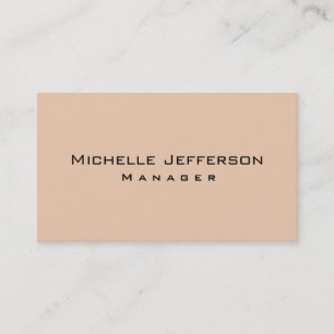 Plain Desert Sand Colour Manager Business Card