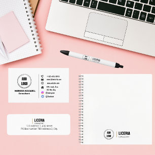 Plain Design White Colour Black Ink Pen