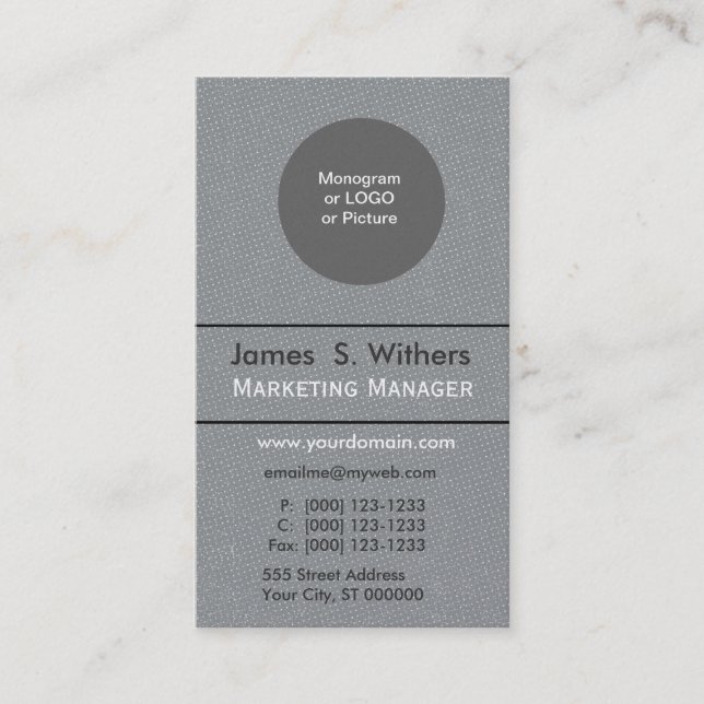 Plain Distressed Favourite Swiss Dots Photo Holder Business Card (Front)