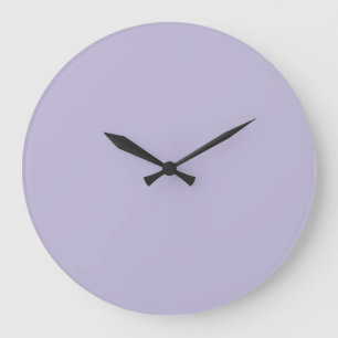 Plain dusty lavender solid color large clock