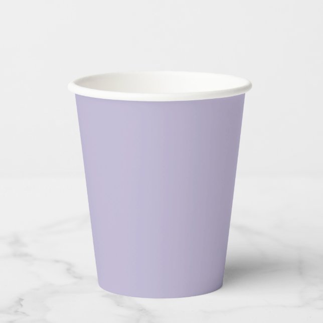 Plain dusty lavender solid color paper cups (Front)