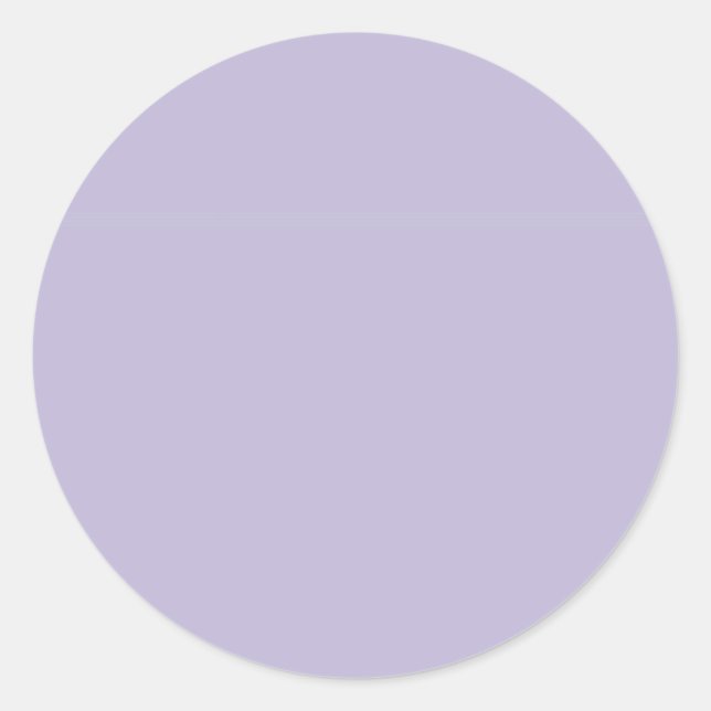 Plain dusty lavender solid colour classic round sticker (Front)