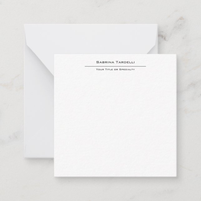 Plain Elegant Attractive Minimalist Card (Front)