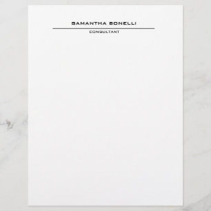 Plain Elegant Attractive Minimalist Custom Letterhead