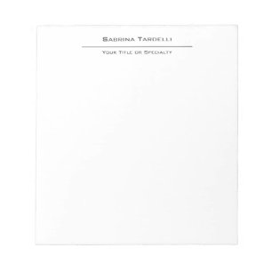 Plain Elegant Attractive Minimalist Notepad