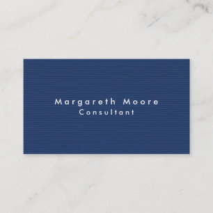 Plain Elegant Blue Professional Minimalist Business Card