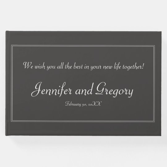 Plain, Elegant Bride/Groom Guestbook