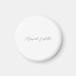Plain Elegant Calligraphy Script Minimalist Name Magnet