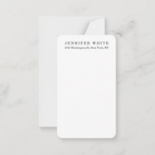 Plain Elegant Classical Black White Minimalist Card
