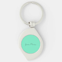 Plain Elegant Green Blue Script Calligraphy Name