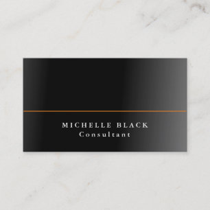Plain Elegant Grey Black Professional Modern Business Card