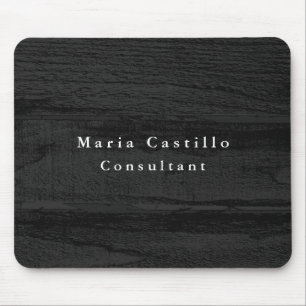 Plain Elegant Grey Wood Minimalist Modern Mouse Mat