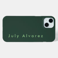 Plain Elegant Greyish Green Minimalist Add Name
