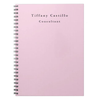 Plain Elegant Light Pink Simple Minimalist Modern Notebook