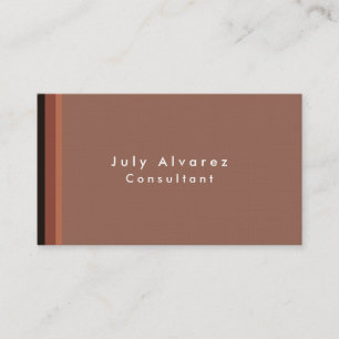 Plain Elegant Minimalist Linen Business Card