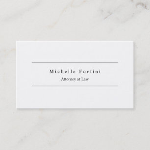 Plain Elegant Minimalist Modern Attorney at Law Business Card