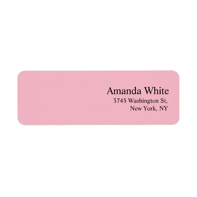 Plain Elegant Minimalist Modern Feminine Pale Pink (Front)