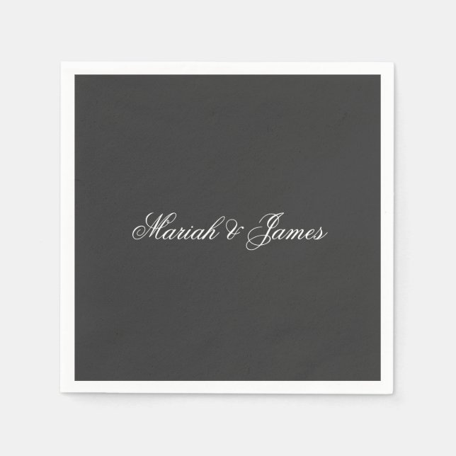 Plain Elegant Minimalist Modern Napkin (Front)