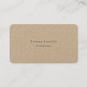Plain Elegant Minimalist Modern Premium Kraft Business Card