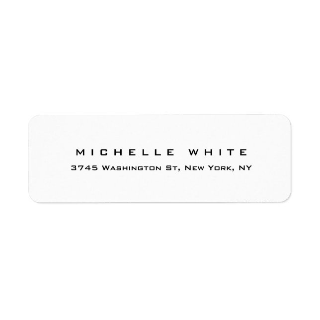 Plain Elegant Modern Black White Minimalist (Front)