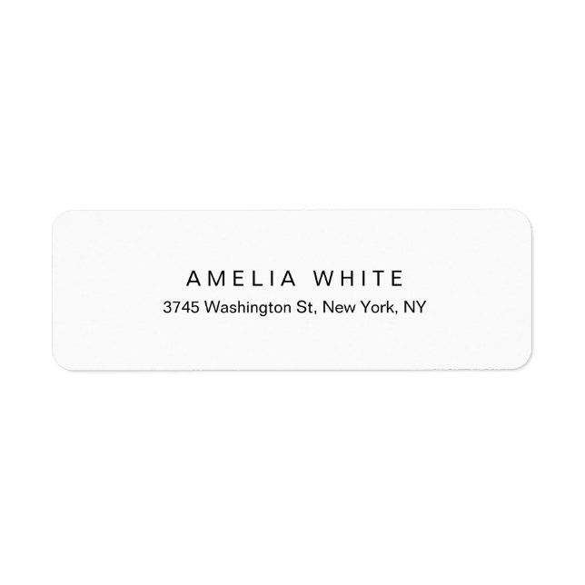 Plain Elegant Modern Black White Minimalist (Front)