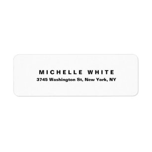 Plain Elegant Modern Minimalist Black & White Bold