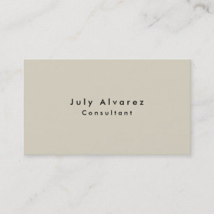Plain Elegant Modern Minimalist Business Card