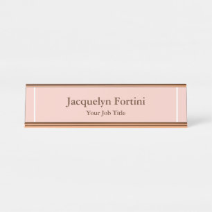 Plain Elegant Modern Minimalist Desk Name Plate