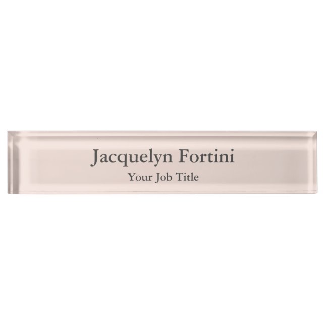 Plain Elegant Modern Minimalist Nameplate (Front)