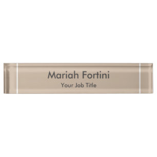 Plain Elegant Modern Minimalist Nameplate
