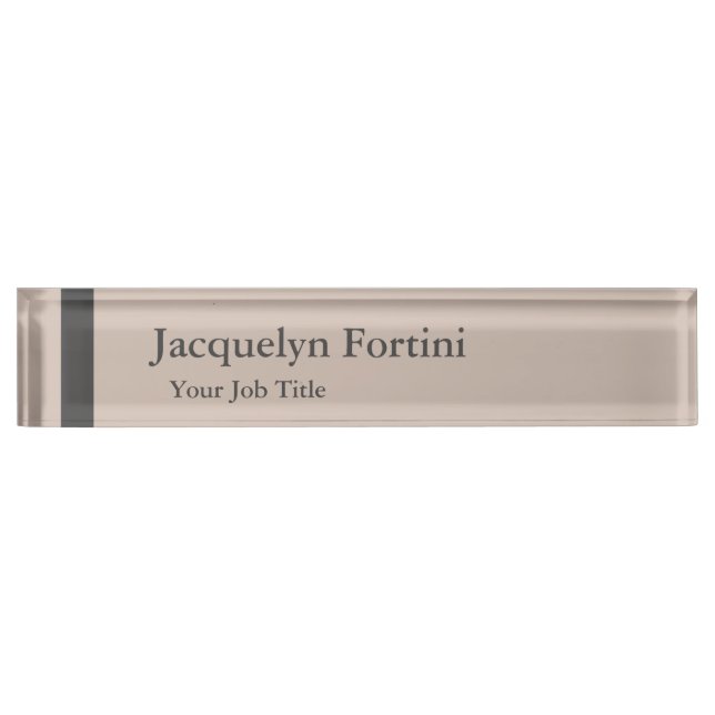 Plain Elegant Modern Minimalist Nameplate (Front)