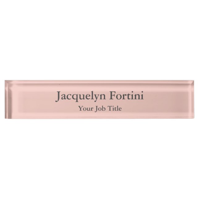 Plain Elegant Modern Minimalist Nameplate (Front)