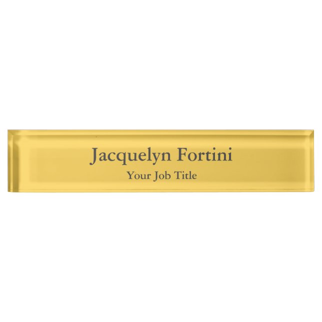 Plain Elegant Modern Minimalist Nameplate (Front)